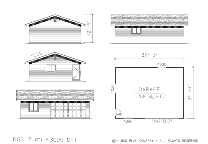 Plan # 3005m11 Floor Plan
