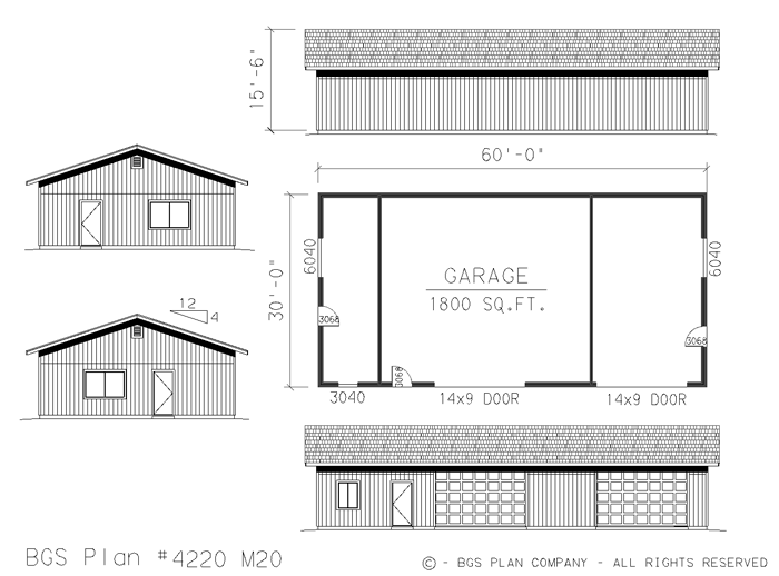 Plan # 4220m20 Floor Plan