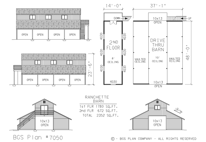 BARN PLANS BLUEPRINTS PLANS 2 STORY STABLE CHARACTER STREW PLANS