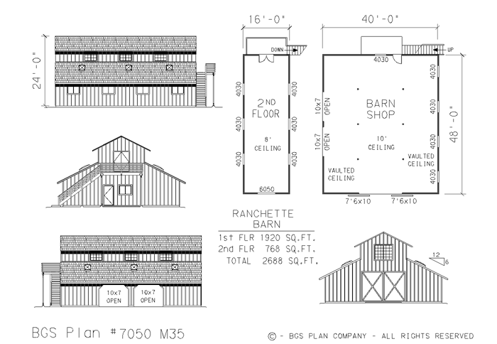 Plan # 7050m35 Floor Plan