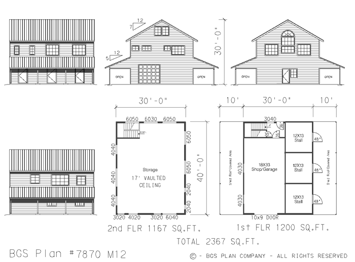 Plan # 7870m12 Floor Plan