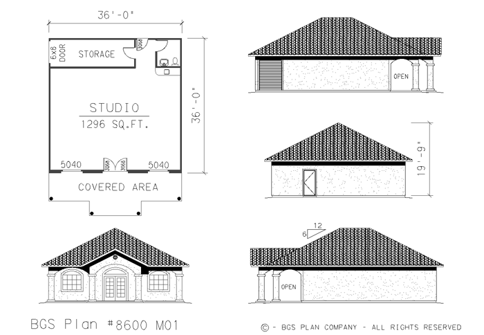 Plan # 8600m01 Floor Plan