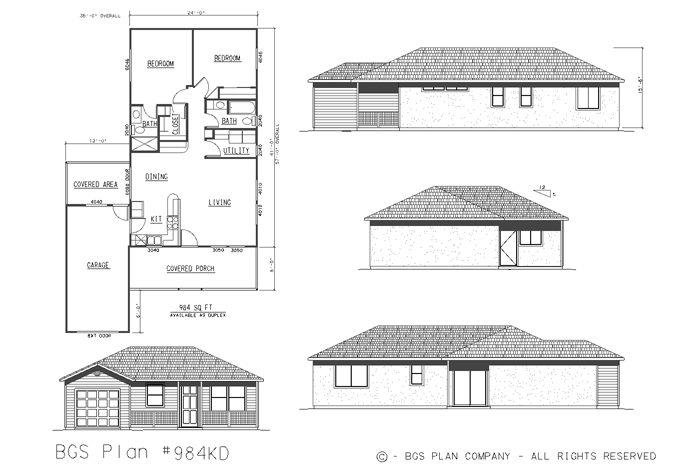 Plan # 984 Doyle House Floor Plan
