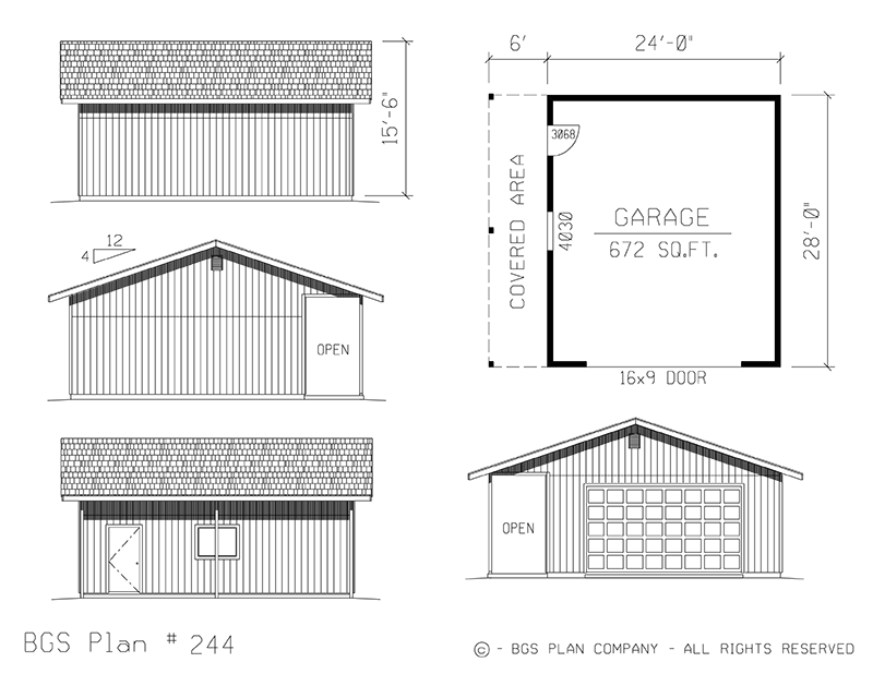 Plan # 244 Floor Plan