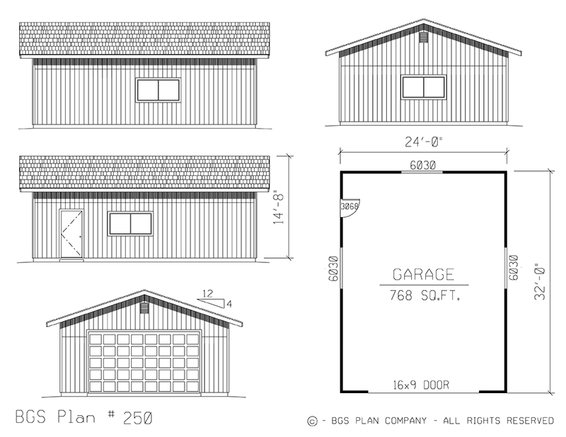 Plan # 250 Floor Plan