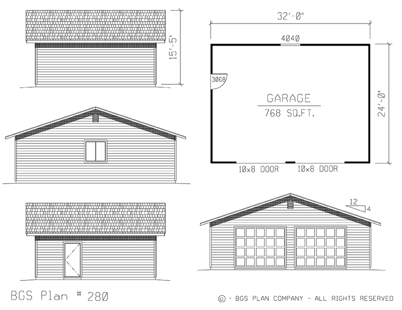 Plan # 280 Floor Plan