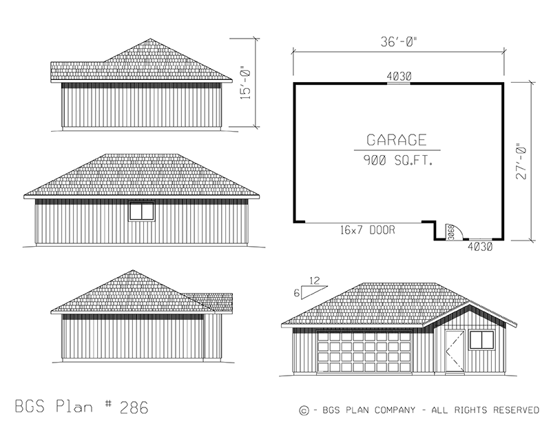 Plan # 286 Floor Plan
