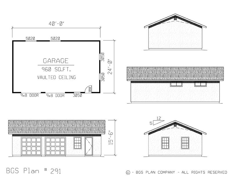 Plan # 291 Floor Plan