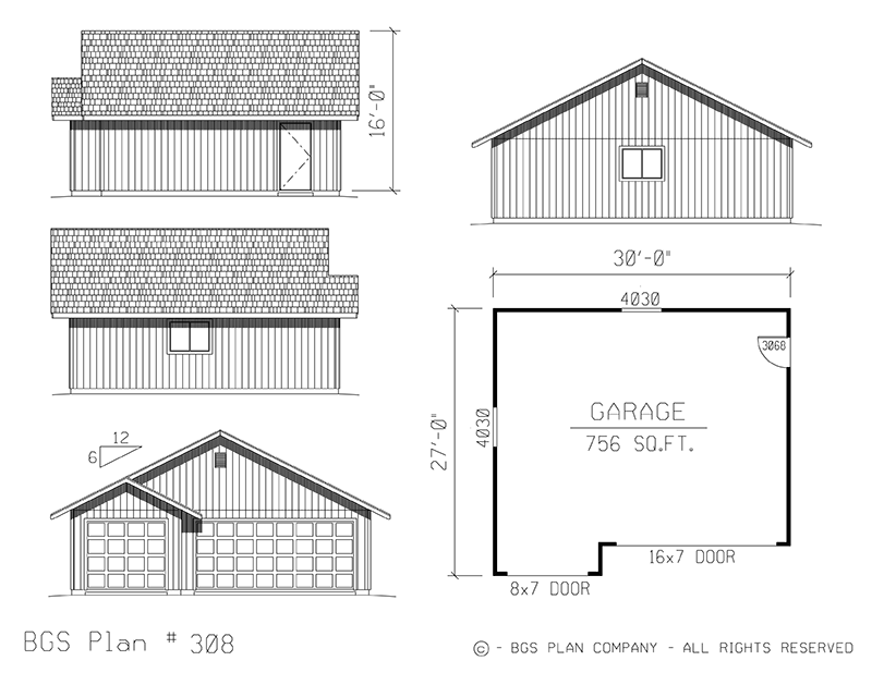 Plan # 308 Floor Plan