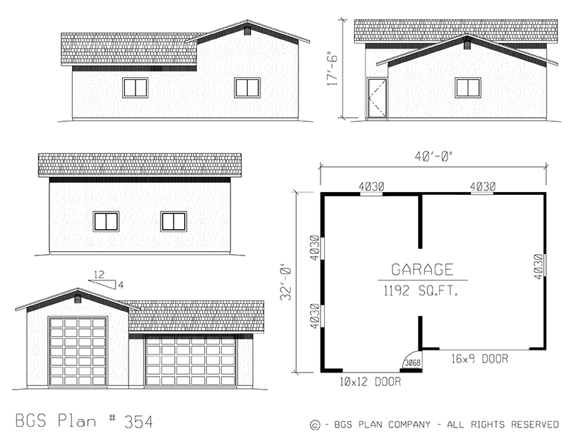 Plan # 354 Floor Plan