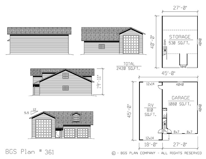 Plan # 361 Floor Plan