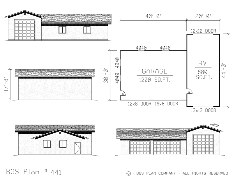 Plan # 441 Floor Plan