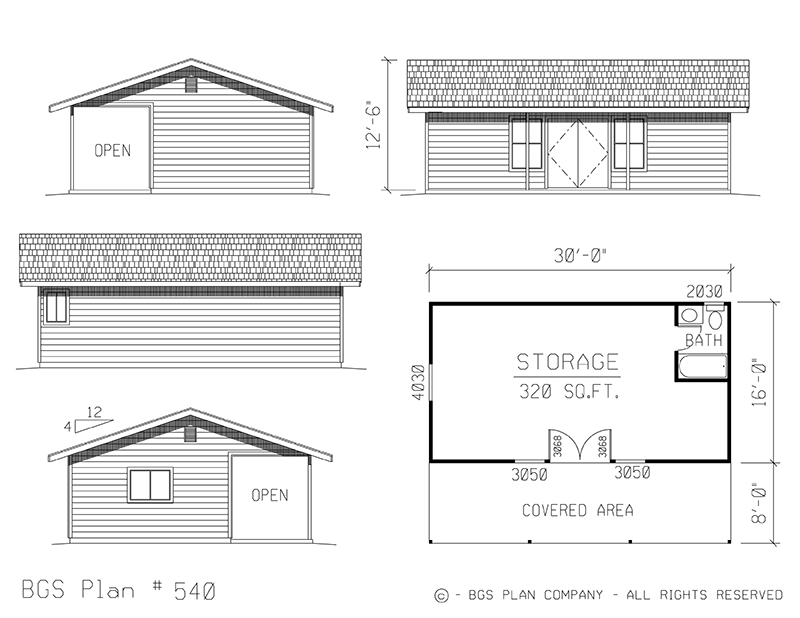 Plan # 540 Floor Plan