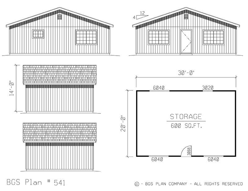 Plan # 541 Floor Plan