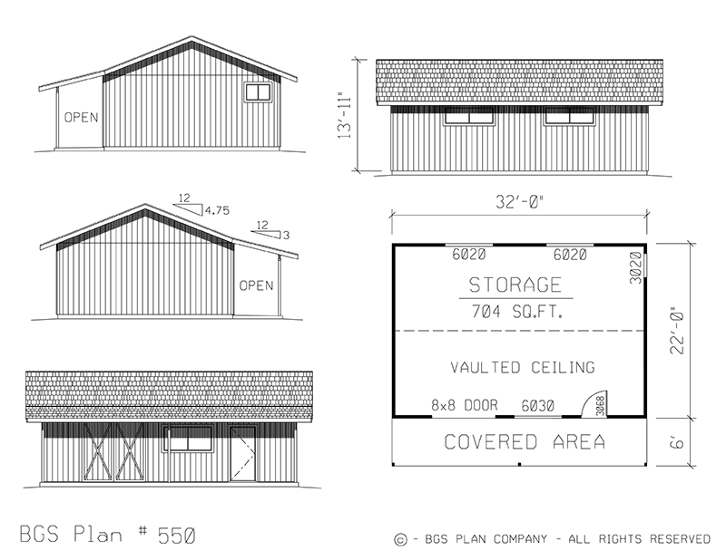 Plan # 550 Floor Plan