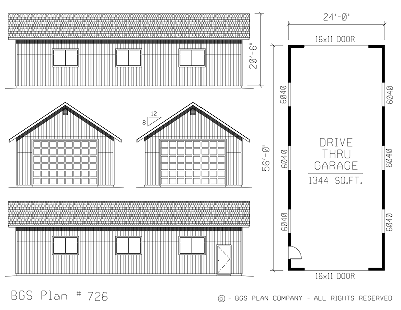 Plan # 726 Floor Plan