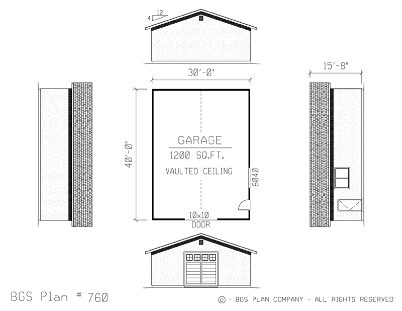 Plan # 760 Floor Plan