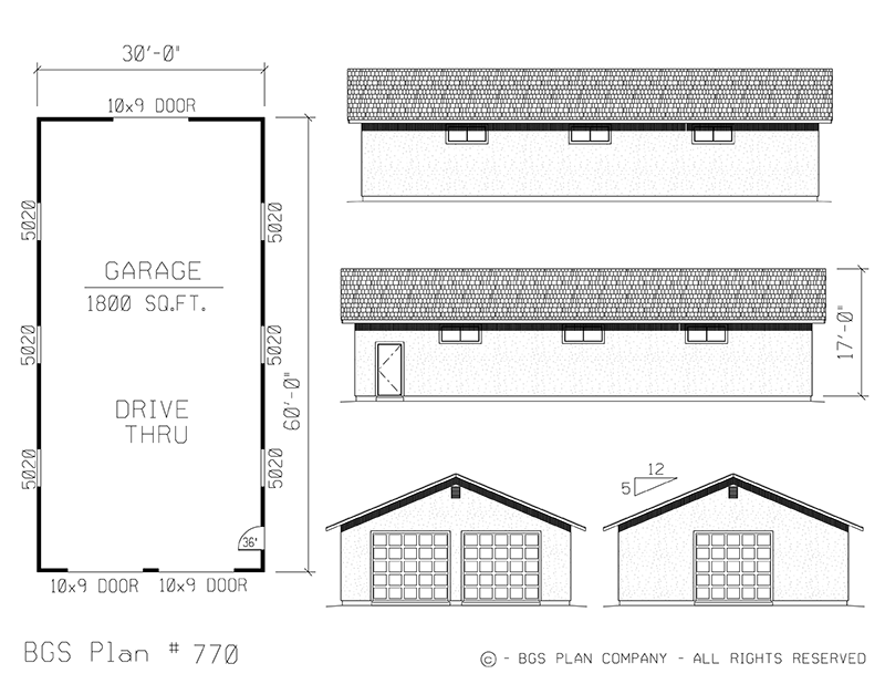 Plan # 770 Floor Plan