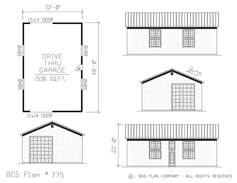 Plan # 775 Floor Plan