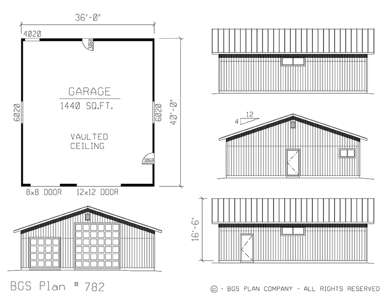 Plan # 782 Floor Plan