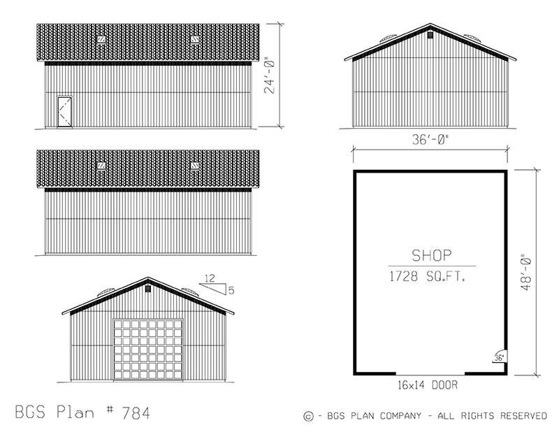 Plan # 784 Floor Plan