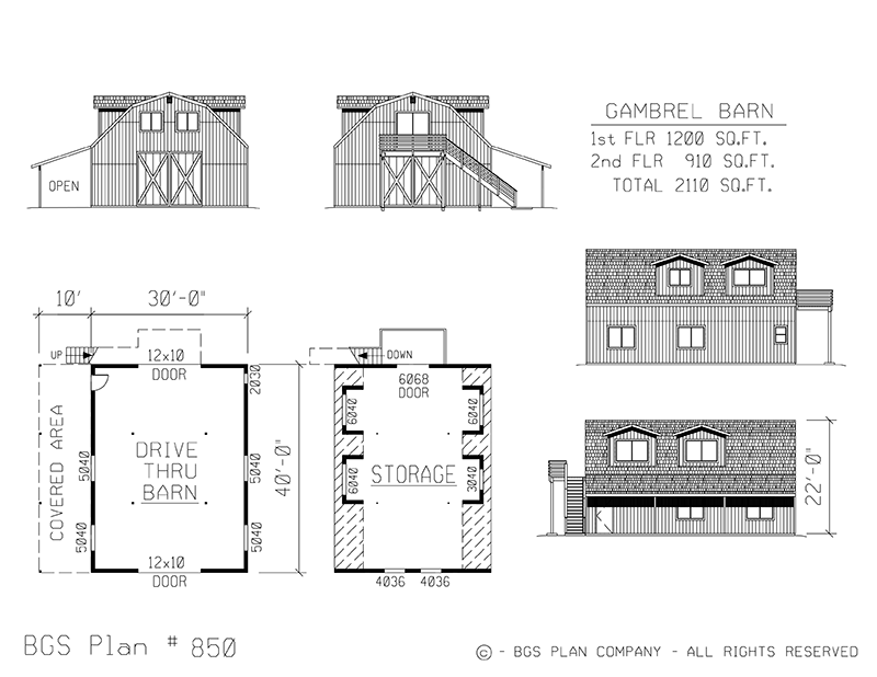 Plan # 850 Floor Plan