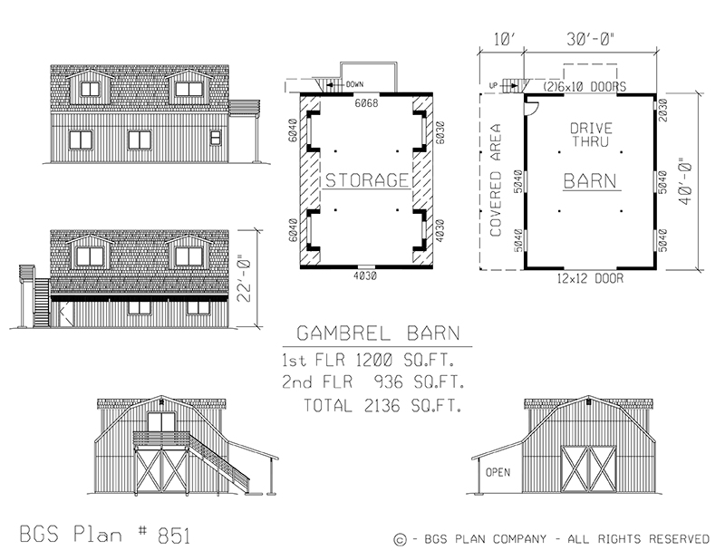 Plan # 851 Floor Plan
