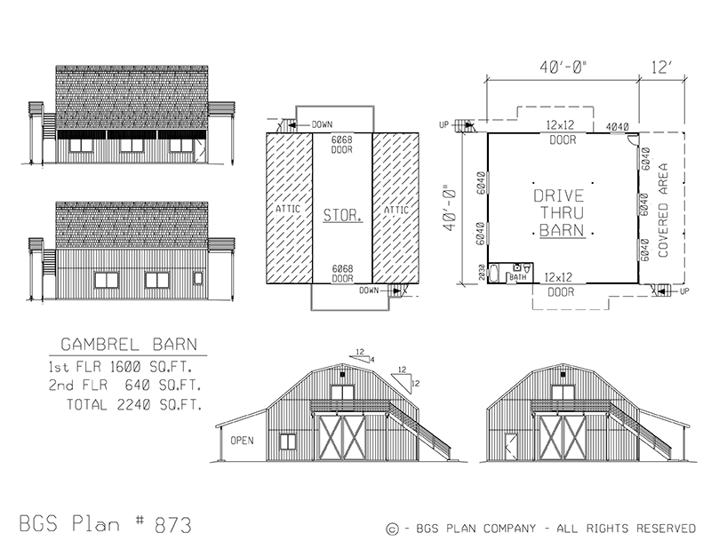 Plan # 873 Floor Plan